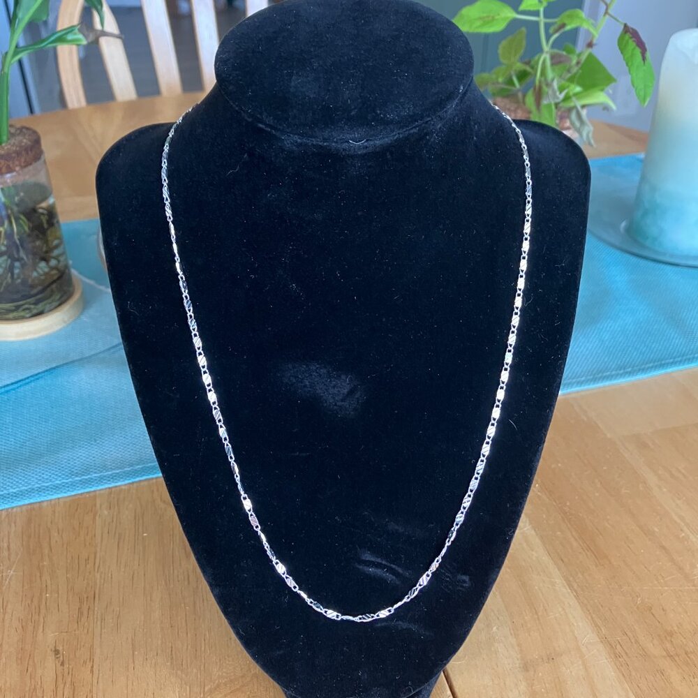 3MM Flat Chain Silver Plated Necklace